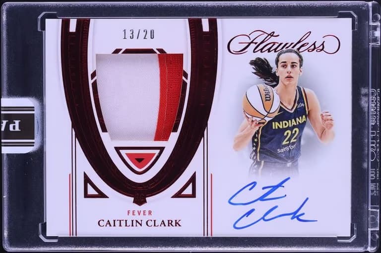 2020 Panini Flawless Caitlin Clark Patch Auto 13/20