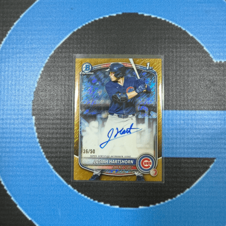 2025 Bowman Draft Josiah Hartshorn Chrome Auto Gold Shimmer Refractor 1st #/50