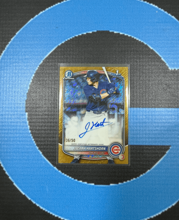 2025 Bowman Draft Josiah Hartshorn Chrome Auto Gold Shimmer Refractor 1st #/50