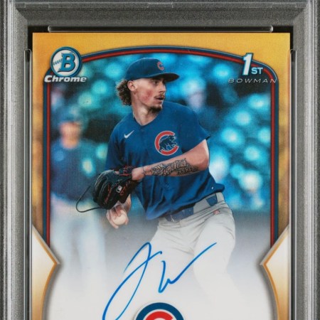 2023 Bowman Draft Jaxon Wiggins 1st Auto True Gold /50 PSA 10 Gem Mint